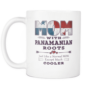 RobustCreative-Best Mom Ever with Panamanian Roots - Panama Flag 11oz Funny White Coffee Mug - Mothers Day Independence Day - Women Men Friends Gift - Both Sides Printed (Distressed)