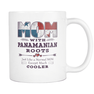 RobustCreative-Best Mom Ever with Panamanian Roots - Panama Flag 11oz Funny White Coffee Mug - Mothers Day Independence Day - Women Men Friends Gift - Both Sides Printed (Distressed)