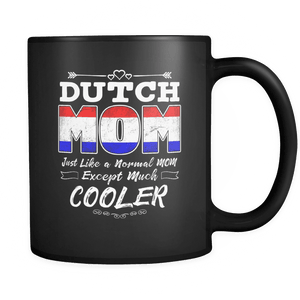 RobustCreative-Best Mom Ever is from Netherlands - Dutch Flag 11oz Funny Black Coffee Mug - Mothers Day Independence Day - Women Men Friends Gift - Both Sides Printed (Distressed)