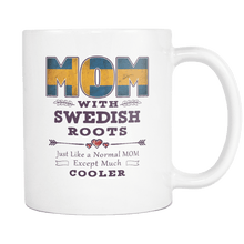 Load image into Gallery viewer, RobustCreative-Best Mom Ever with Swedish Roots - Sweden Flag 11oz Funny White Coffee Mug - Mothers Day Independence Day - Women Men Friends Gift - Both Sides Printed (Distressed)
