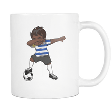 Load image into Gallery viewer, RobustCreative-Dabbing Soccer Boy Uruguay Uruguayan Montevideo Gifts National Soccer Tournament Game 11oz White Coffee Mug ~ Both Sides Printed
