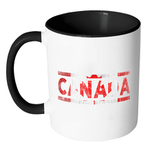 Load image into Gallery viewer, RobustCreative-Retro Vintage Flag Canadian Canada 11oz Black &amp; White Coffee Mug ~ Both Sides Printed
