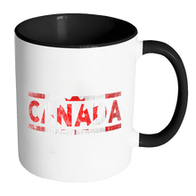Load image into Gallery viewer, RobustCreative-Retro Vintage Flag Canadian Canada 11oz Black &amp; White Coffee Mug ~ Both Sides Printed
