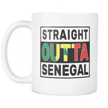 Load image into Gallery viewer, RobustCreative-Straight Outta Senegal - Senegalese Flag 11oz Funny White Coffee Mug - Independence Day Family Heritage - Women Men Friends Gift - Both Sides Printed (Distressed)

