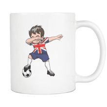 Load image into Gallery viewer, RobustCreative-Dabbing Soccer Boys Great Britain British London Gift National Soccer Tournament Game 11oz White Coffee Mug ~ Both Sides Printed

