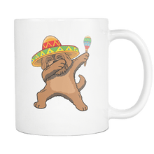 Load image into Gallery viewer, RobustCreative-Dabbing Goldendoodle Dog in Sombrero - Cinco De Mayo Mexican Fiesta - Dab Dance Mexico Party - 11oz White Funny Coffee Mug Women Men Friends Gift ~ Both Sides Printed
