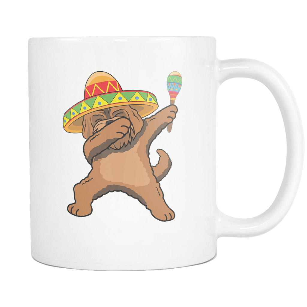 RobustCreative-Dabbing Goldendoodle Dog in Sombrero - Cinco De Mayo Mexican Fiesta - Dab Dance Mexico Party - 11oz White Funny Coffee Mug Women Men Friends Gift ~ Both Sides Printed