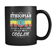 Load image into Gallery viewer, RobustCreative-Best Mom Ever is from Ethiopia - Ethiopian Flag 11oz Funny Black Coffee Mug - Mothers Day Independence Day - Women Men Friends Gift - Both Sides Printed (Distressed)
