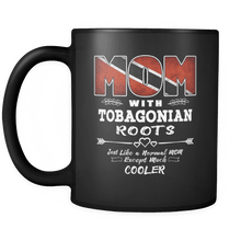 Load image into Gallery viewer, RobustCreative-Best Mom Ever with Tobagonian Roots - Tobago Flag 11oz Funny Black Coffee Mug - Mothers Day Independence Day - Women Men Friends Gift - Both Sides Printed (Distressed)
