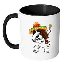 Load image into Gallery viewer, RobustCreative-Dabbing Cavalier King Charles Spaniel Dog in Sombrero - Cinco De Mayo Mexican Fiesta - Dab Dance Mexico Party - 11oz Black &amp; White Funny Coffee Mug Women Men Friends Gift ~ Both Sides Printed
