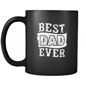 RobustCreative-Best dad Ever - Fathers Day Gifts - Promoted to Daddy Gift From Kids - 11oz Black Funny Coffee Mug Women Men Friends Gift ~ Both Sides Printed