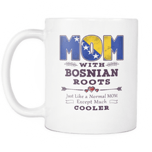 Load image into Gallery viewer, RobustCreative-Best Mom Ever with Bosnian Roots - Bosnia Flag 11oz Funny White Coffee Mug - Mothers Day Independence Day - Women Men Friends Gift - Both Sides Printed (Distressed)

