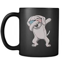 Load image into Gallery viewer, RobustCreative-Dabbing Weimaraner Dog America Flag - Patriotic Merica Murica Pride - 4th of July USA Independence Day - 11oz Black Funny Coffee Mug Women Men Friends Gift ~ Both Sides Printed
