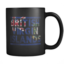 Load image into Gallery viewer, RobustCreative-Retro Vintage Flag Virgin Islander British Virgin Islands 11oz Black Coffee Mug ~ Both Sides Printed
