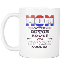 Load image into Gallery viewer, RobustCreative-Best Mom Ever with Dutch Roots - Netherlands Flag 11oz Funny White Coffee Mug - Mothers Day Independence Day - Women Men Friends Gift - Both Sides Printed (Distressed)
