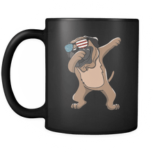 Load image into Gallery viewer, RobustCreative-Dabbing Bullmastiff Dog America Flag - Patriotic Merica Murica Pride - 4th of July USA Independence Day - 11oz Black Funny Coffee Mug Women Men Friends Gift ~ Both Sides Printed
