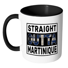 Load image into Gallery viewer, RobustCreative-Straight Outta Martinique - Martinicquan Flag 11oz Funny Black &amp; White Coffee Mug - Independence Day Family Heritage - Women Men Friends Gift - Both Sides Printed (Distressed)
