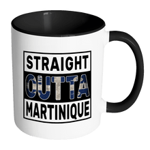 Load image into Gallery viewer, RobustCreative-Straight Outta Martinique - Martinicquan Flag 11oz Funny Black &amp; White Coffee Mug - Independence Day Family Heritage - Women Men Friends Gift - Both Sides Printed (Distressed)
