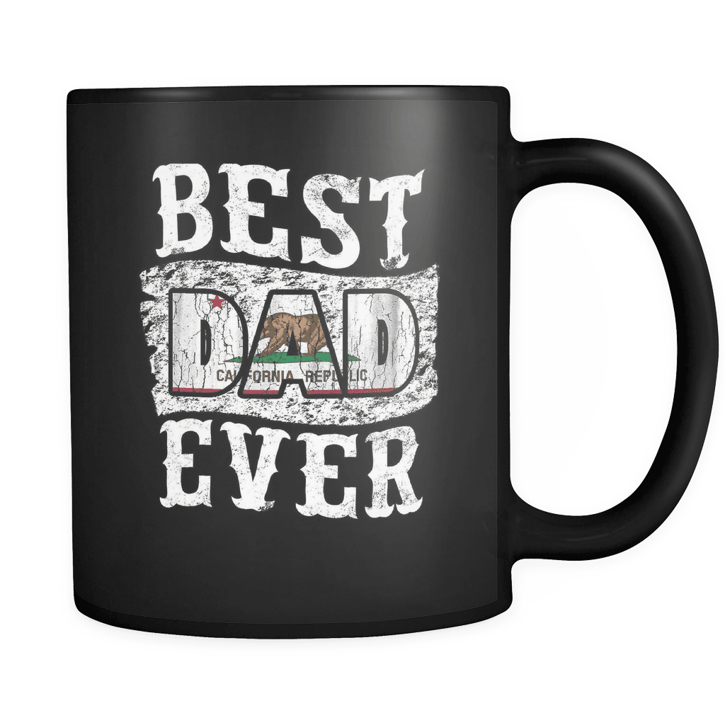 RobustCreative-California Best Dad Ever - Fathers Day Gifts - Promoted to Daddy Funny Gift From Kids - 11oz Black Funny Coffee Mug Women Men Friends Gift ~ Both Sides Printed