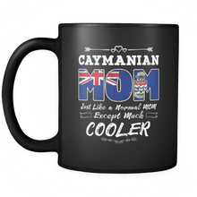 Load image into Gallery viewer, RobustCreative-Best Mom Ever is from Cayman Islands - Caymanian Flag 11oz Funny Black Coffee Mug - Mothers Day Independence Day - Women Men Friends Gift - Both Sides Printed (Distressed)
