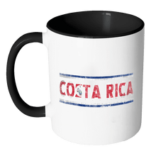 Load image into Gallery viewer, RobustCreative-Retro Vintage Flag Costa Rican Costa Rica 11oz Black &amp; White Coffee Mug ~ Both Sides Printed
