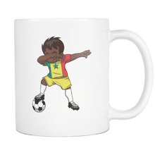 Load image into Gallery viewer, RobustCreative-Dabbing Soccer Boy Senegal Senegalese Dakar Gifts National Soccer Tournament Game 11oz White Coffee Mug ~ Both Sides Printed
