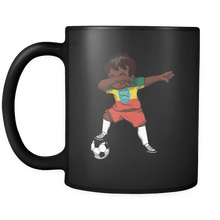 Load image into Gallery viewer, RobustCreative-Dabbing Soccer Boy Ethiopia Ethiopian Addis Ababa Gifts National Soccer Tournament Game 11oz Black Coffee Mug ~ Both Sides Printed
