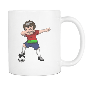 RobustCreative-Dabbing Soccer Boys Belarusian Belarusian Minsk Gift National Soccer Tournament Game 11oz White Coffee Mug ~ Both Sides Printed