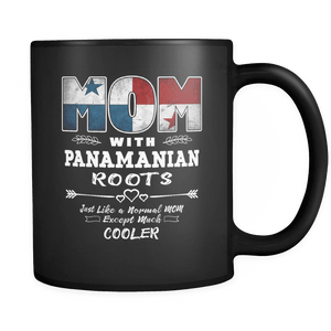 RobustCreative-Best Mom Ever with Panamanian Roots - Panama Flag 11oz Funny Black Coffee Mug - Mothers Day Independence Day - Women Men Friends Gift - Both Sides Printed (Distressed)