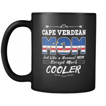 Load image into Gallery viewer, RobustCreative-Best Mom Ever is from Cabo Verde - Cape Verdean Flag 11oz Funny Black Coffee Mug - Mothers Day Independence Day - Women Men Friends Gift - Both Sides Printed (Distressed)
