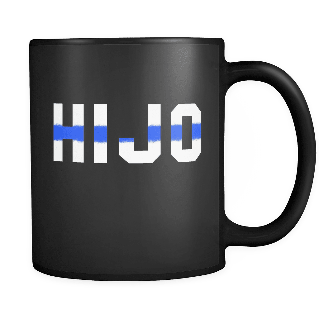 RobustCreative-Police Officer Hijo patriotic Trooper Cop Thin Blue Line  Law Enforcement Officer 11oz Black Coffee Mug ~ Both Sides Printed