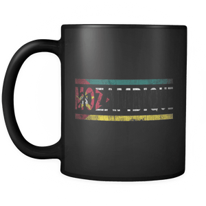 RobustCreative-Retro Vintage Flag Mozambican Mozambique 11oz Black Coffee Mug ~ Both Sides Printed
