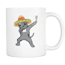 Load image into Gallery viewer, RobustCreative-Dabbing Great Dane Dog in Sombrero - Cinco De Mayo Mexican Fiesta - Dab Dance Mexico Party - 11oz White Funny Coffee Mug Women Men Friends Gift ~ Both Sides Printed
