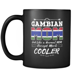 RobustCreative-Best Mom Ever is from Gambia - Gambian Flag 11oz Funny Black Coffee Mug - Mothers Day Independence Day - Women Men Friends Gift - Both Sides Printed (Distressed)