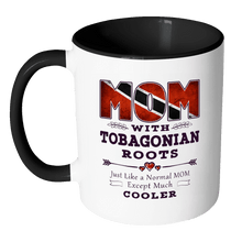 Load image into Gallery viewer, RobustCreative-Best Mom Ever with Tobagonian Roots - Tobago Flag 11oz Funny Black &amp; White Coffee Mug - Mothers Day Independence Day - Women Men Friends Gift - Both Sides Printed (Distressed)
