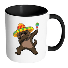 Load image into Gallery viewer, RobustCreative-Dabbing Labradoodle Dog in Sombrero - Cinco De Mayo Mexican Fiesta - Dab Dance Mexico Party - 11oz Black &amp; White Funny Coffee Mug Women Men Friends Gift ~ Both Sides Printed
