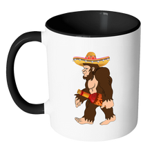 Load image into Gallery viewer, RobustCreative-Bigfoot Sasquatch Chili Sauce - Cinco De Mayo Mexican Fiesta - No Siesta Mexico Party - 11oz Black &amp; White Funny Coffee Mug Women Men Friends Gift ~ Both Sides Printed
