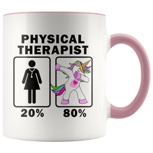 Load image into Gallery viewer, RobustCreative-Physical Therapist Dabbing Unicorn 20 80 Principle Superhero Girl Womens - 11oz Accent Mug Medical Personnel Gift Idea
