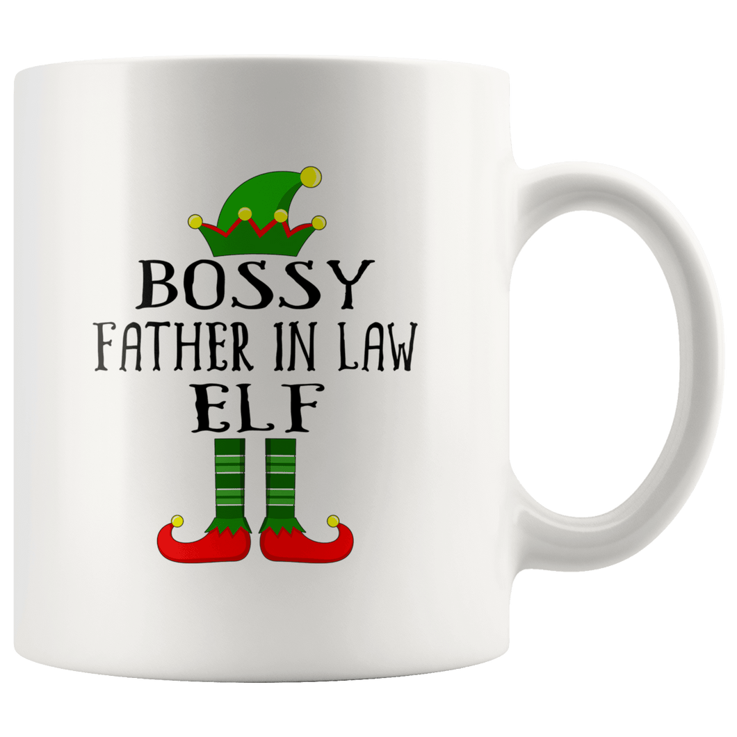 RobustCreative-Im The Bossy Father In Law Elf Family Matching Outfits PJ - 11oz White Mug Christmas group green pjs costume Gift Idea