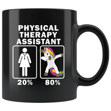 Load image into Gallery viewer, RobustCreative-Physical Therapy Assistant Dabbing Unicorn 80 20 Principle Superhero Girl Womens - 11oz Black Mug Medical Personnel Gift Idea
