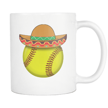 Load image into Gallery viewer, RobustCreative-Funny Softball Mexican Sports - Cinco De Mayo Mexican Fiesta - No Siesta Mexico Party - 11oz White Funny Coffee Mug Women Men Friends Gift ~ Both Sides Printed
