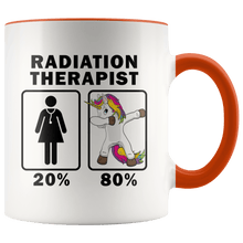 Load image into Gallery viewer, RobustCreative-Radiation Therapist Dabbing Unicorn 80 20 Principle Superhero Girl Womens - 11oz Accent Mug Medical Personnel Gift Idea
