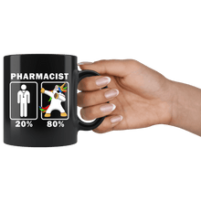 Load image into Gallery viewer, RobustCreative-Pharmacist Dabbing Unicorn 80 20 Principle Graduation Gift Mens - 11oz Black Mug Medical Personnel Gift Idea
