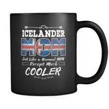 Load image into Gallery viewer, RobustCreative-Best Mom Ever is from Iceland - Icelander Flag 11oz Funny Black Coffee Mug - Mothers Day Independence Day - Women Men Friends Gift - Both Sides Printed (Distressed)
