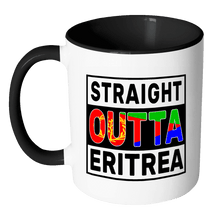 Load image into Gallery viewer, RobustCreative-Straight Outta Eritrea - Eritrean Flag 11oz Funny Black &amp; White Coffee Mug - Independence Day Family Heritage - Women Men Friends Gift - Both Sides Printed (Distressed)
