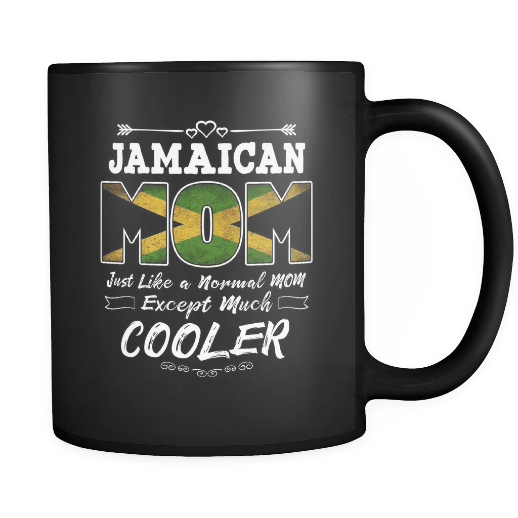 RobustCreative-Best Mom Ever is from Jamaica - Jamaican Flag 11oz Funny Black Coffee Mug - Mothers Day Independence Day - Women Men Friends Gift - Both Sides Printed (Distressed)
