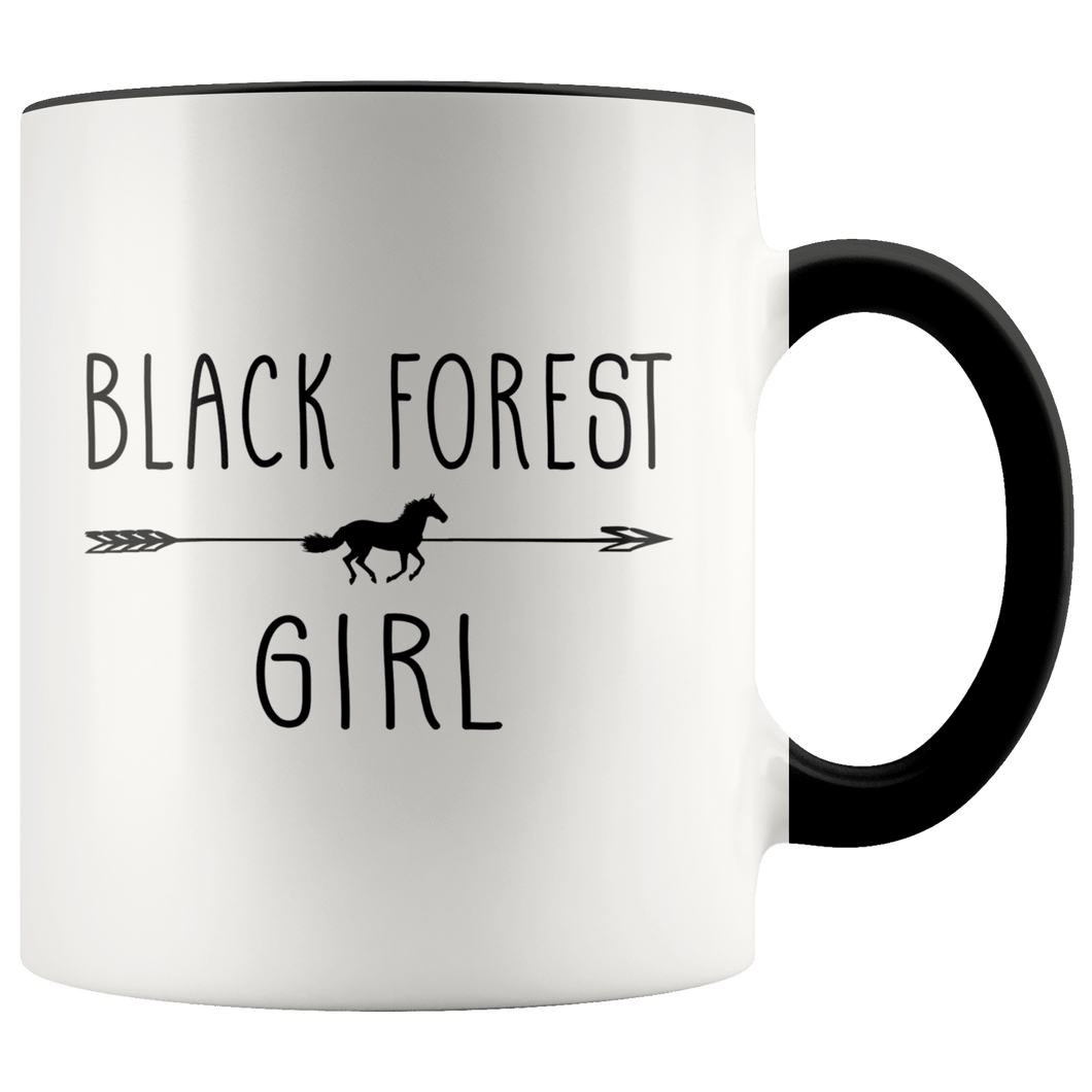 RobustCreative-Black Forest Horse Girl Gifts Horses Lover Riding Racing - 11oz Accent Mug Riding Lover Gift Idea