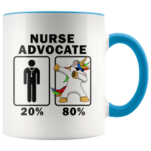 Load image into Gallery viewer, RobustCreative-Nurse Advocate Dabbing Unicorn 80 20 Principle Graduation Gift Mens - 11oz Accent Mug Medical Personnel Gift Idea
