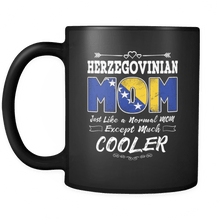 Load image into Gallery viewer, RobustCreative-Best Mom Ever is from Herzegovina - Herzegovinian Flag 11oz Funny Black Coffee Mug - Mothers Day Independence Day - Women Men Friends Gift - Both Sides Printed (Distressed)
