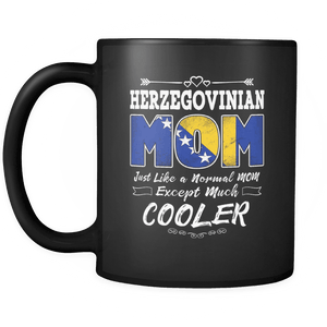 RobustCreative-Best Mom Ever is from Herzegovina - Herzegovinian Flag 11oz Funny Black Coffee Mug - Mothers Day Independence Day - Women Men Friends Gift - Both Sides Printed (Distressed)